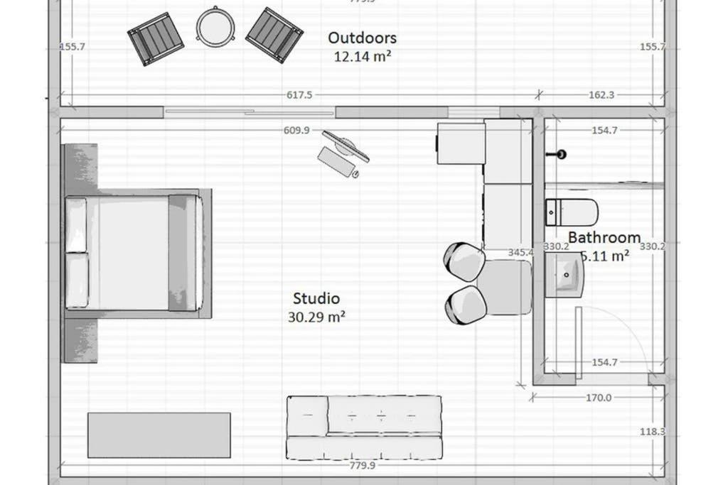 Cozy Studio Near The Beach Nea Iraklitsa Ngoại thất bức ảnh